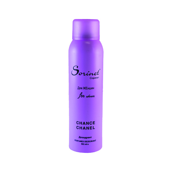 اسپری بدن زنانه سورینت مدل CHANCE CHANEL حجم 150 میلی لیتر اسپری ضد تعریق طلایی