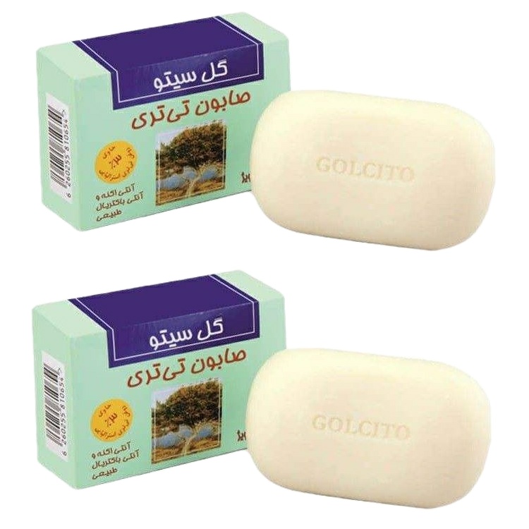 صابون ضد باکتری گل سیتو مدل تی تری وزن 125 گرم مجموعه 2 عددی صابون ضد باکتری طلایی
