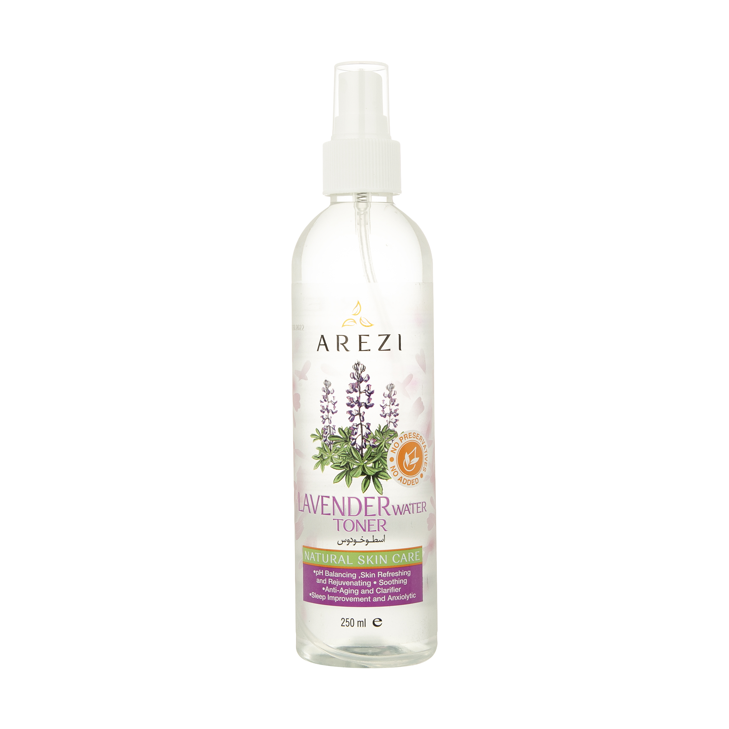 تونر صورت عارضی مدل Lavender حجم 250 میلی لیتر تونر طلایی