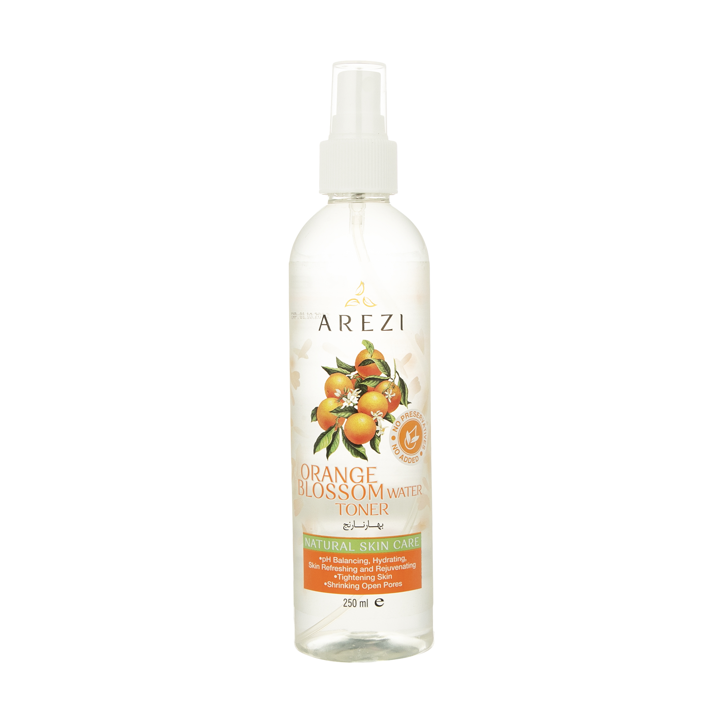 تونر صورت عارضی مدل Citrus aurantium حجم 250 میلی لیتر تونر طلایی