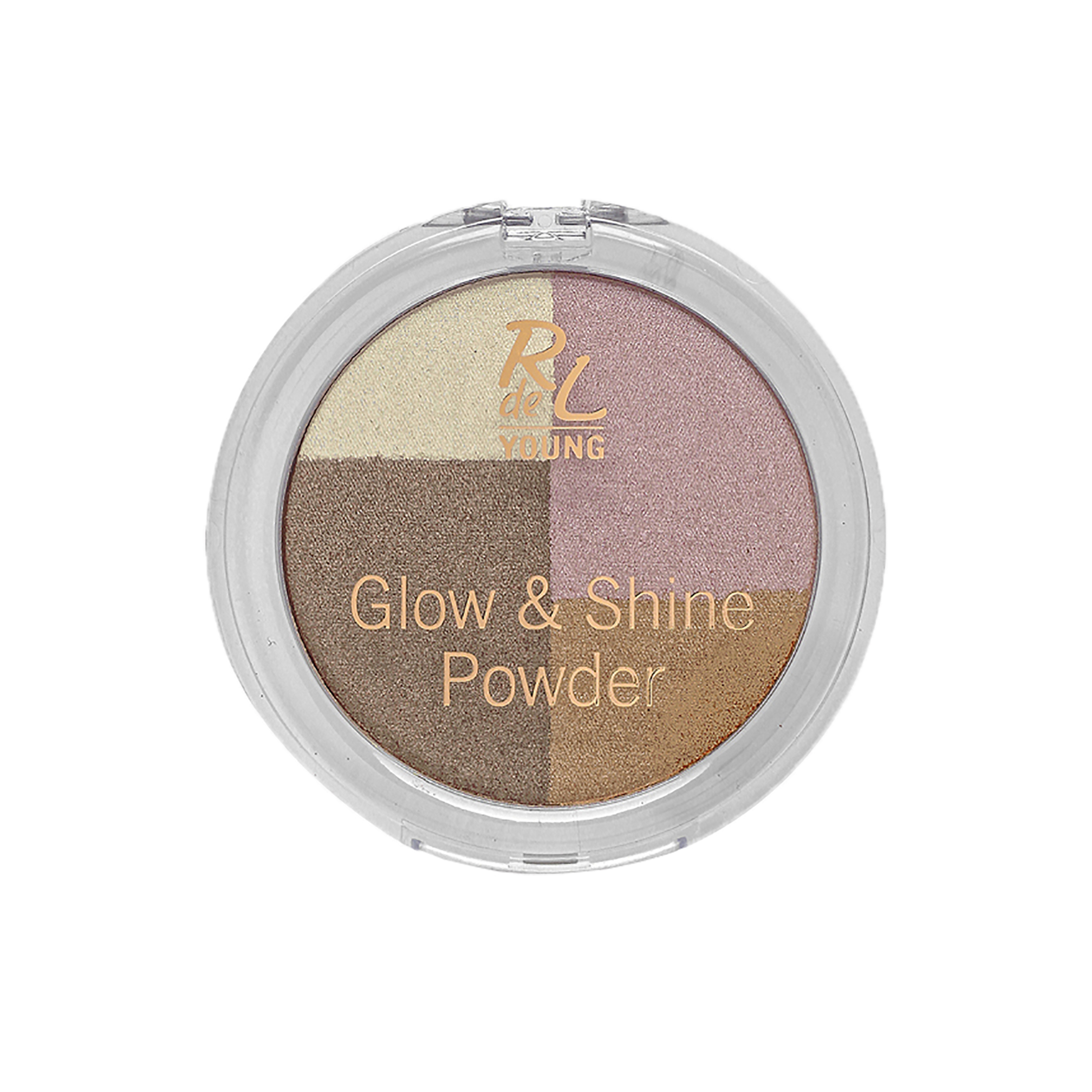 هایلایتر ریوال د یانگ مدل glow & shine powder شماره 01 هایلایتر طلایی