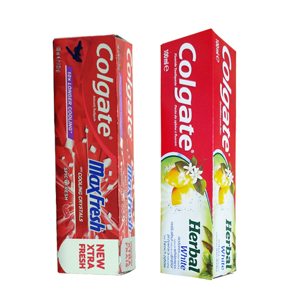 خمیر دندان کلگیت مدل Max Fresh حجم 100 میلی لیتر بسته 2 عددی خمیر دندان طلایی