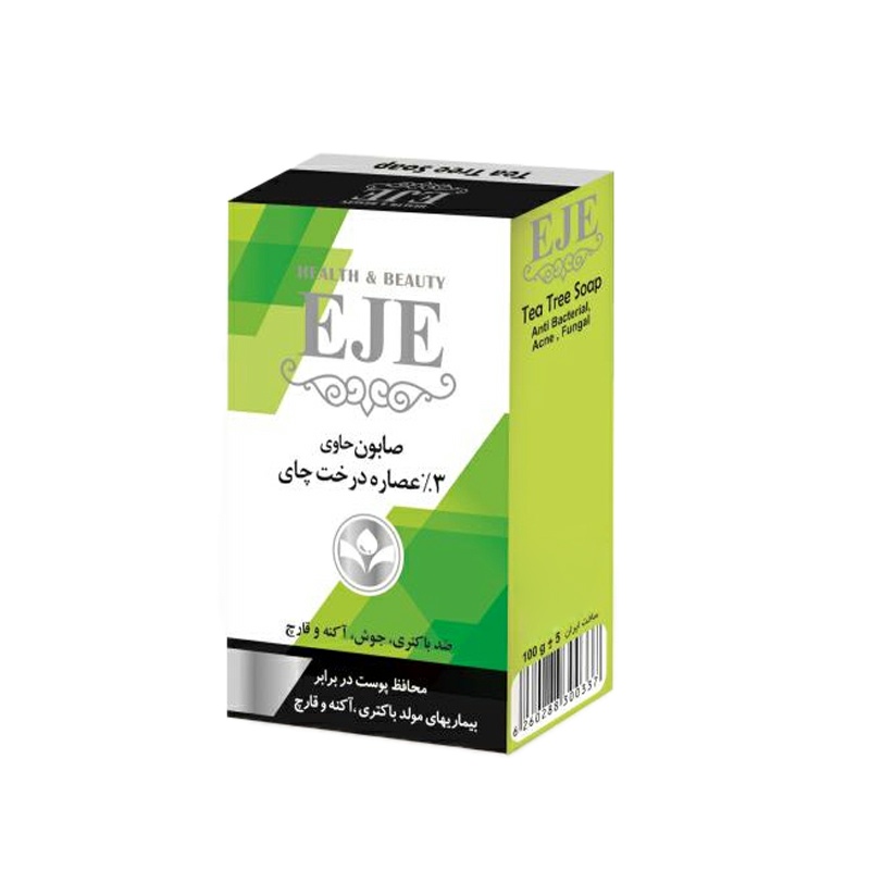 صابون ضد باکتری اژه مدل Tea tree وزن 100 گرم صابون ضد باکتری طلایی