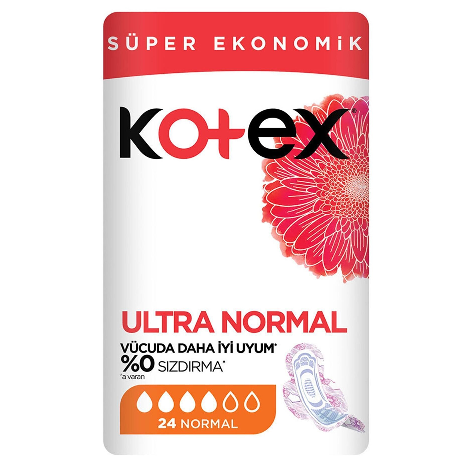 نوار بهداشتی کوتکس مدل Ultra Normal بسته 24 عددی نوار بهداشتی طلایی