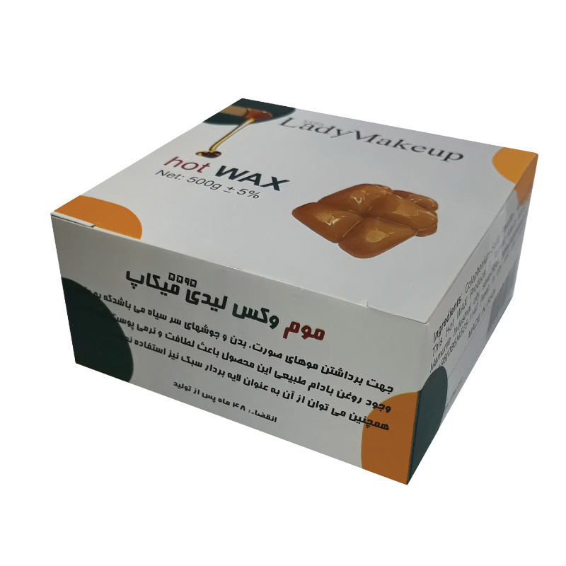 وکس موبر لیدی میکاپ مدل عسل و روغن بادام وزن 500 گرم بسته 12 عددی موبر طلایی