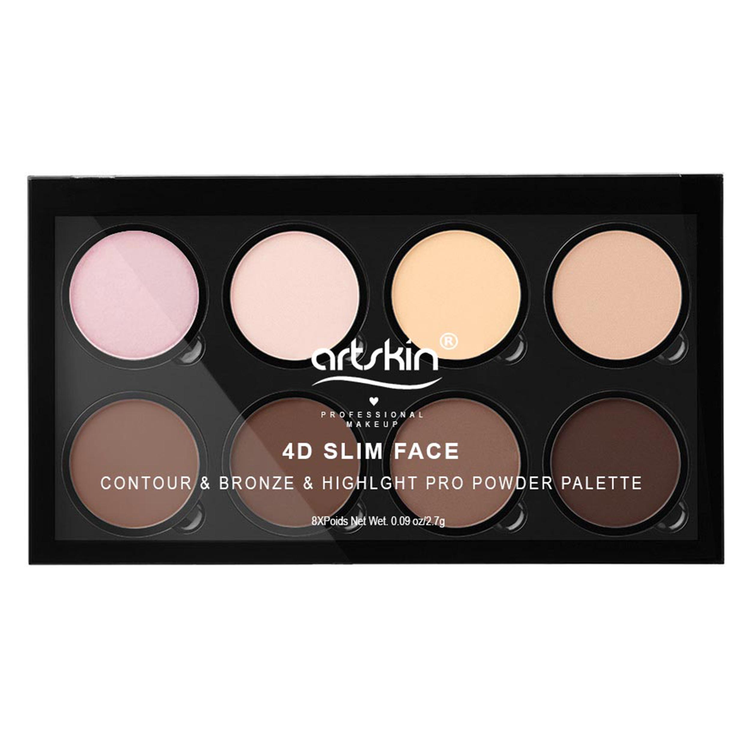 پالت کانتور و هایلایتر آرت اسکین مدل 4d slim face کد 01 کانتور طلایی
