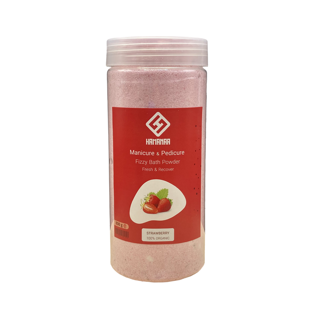 کوکتل پودری هامانا مدل Strawberry وزن 800 گرم نمک حمام طلایی