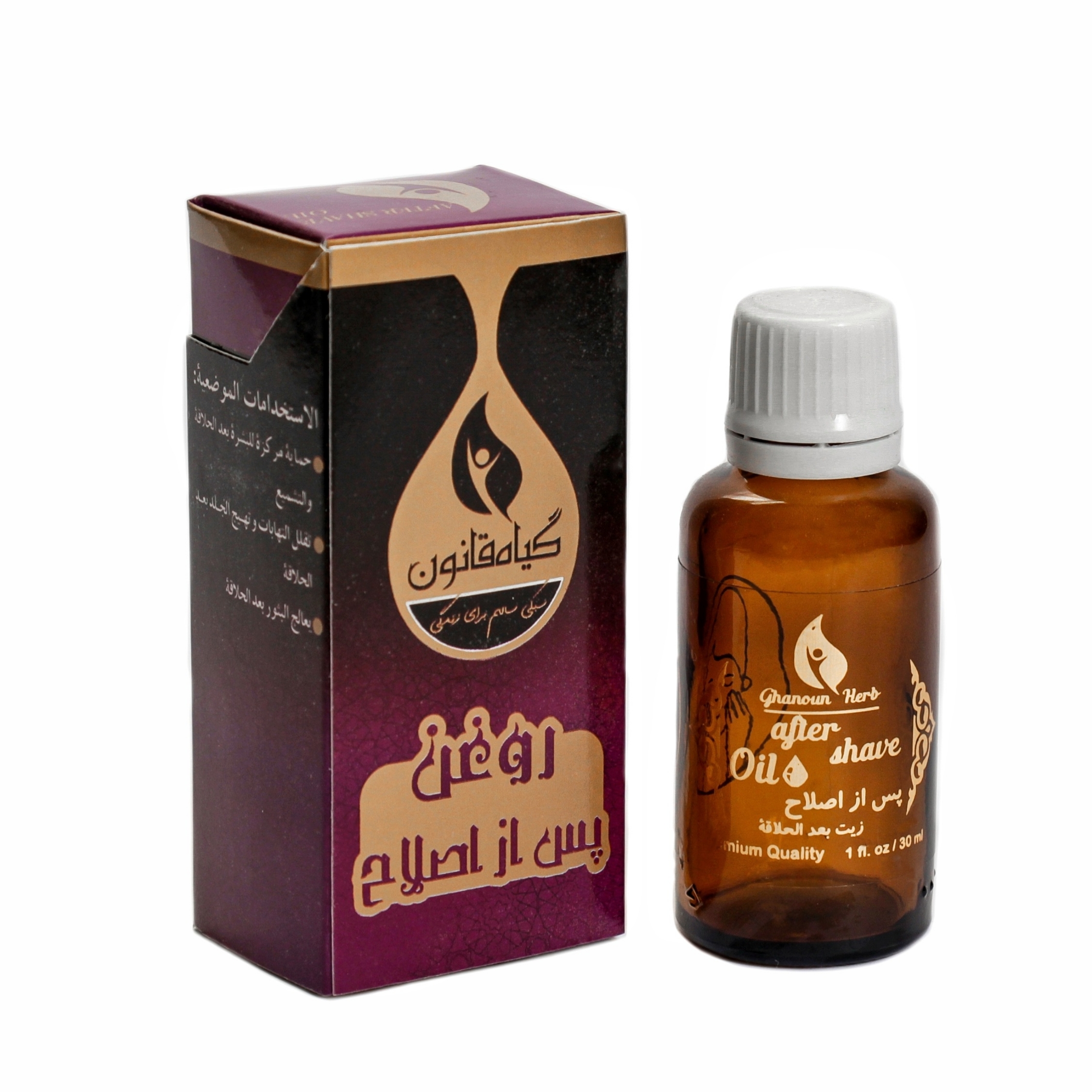 روغن پس از اصلاح گیاه قانون مدل 001 حجم 30 میلی لیتر افتر شیو طلایی