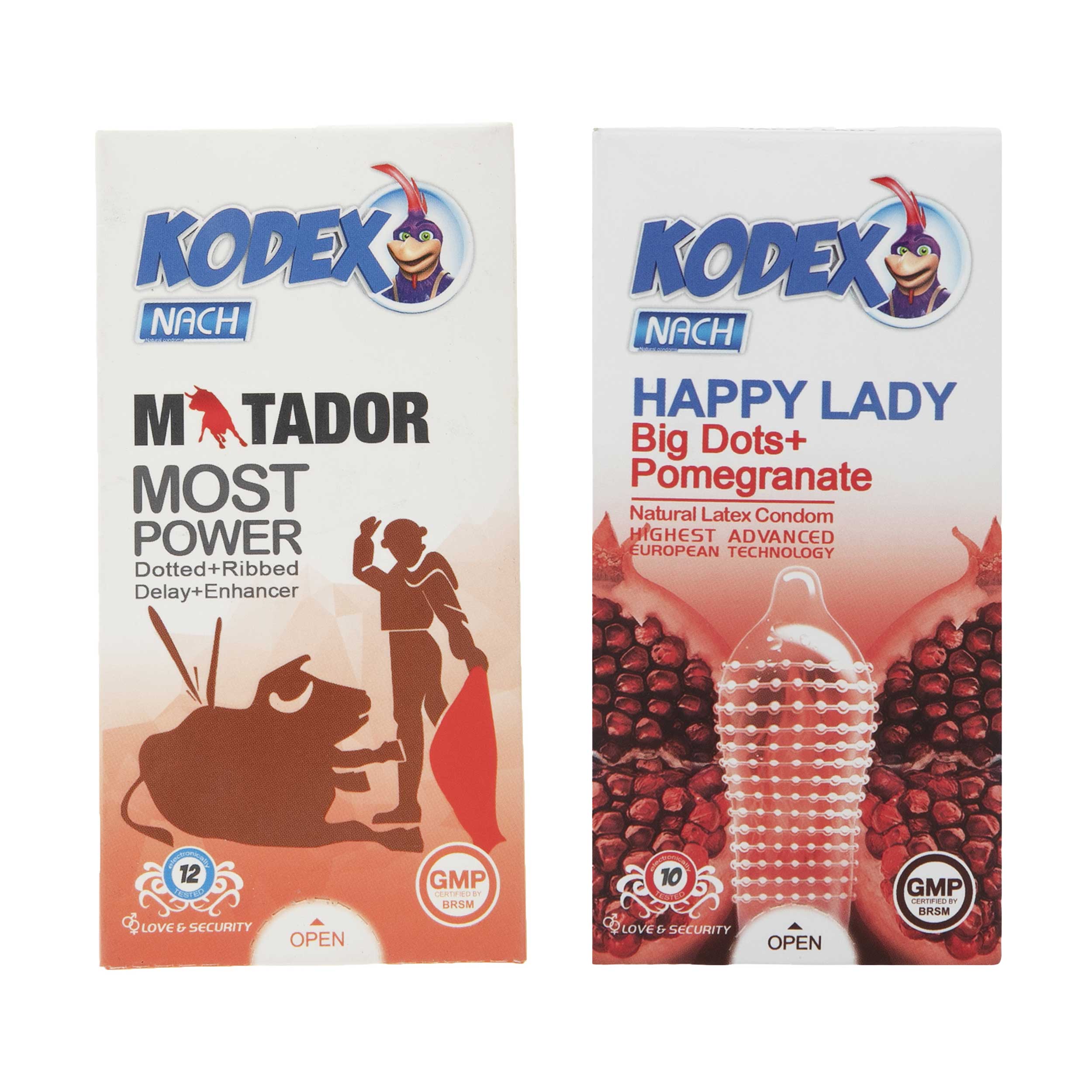 کاندوم کدکس مدل Matador بسته 12 عددی به همراه کاندوم مدل Happy Lady بسته 10 عددی کاندوم طلایی