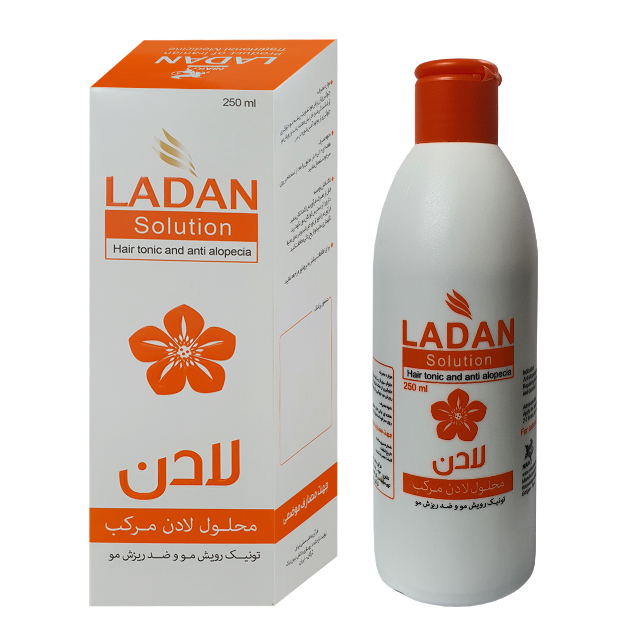 تونیک ضد ریزش مو لادن مدل Solution حجم 250 میلی لیتر تقویت کننده مو طلایی