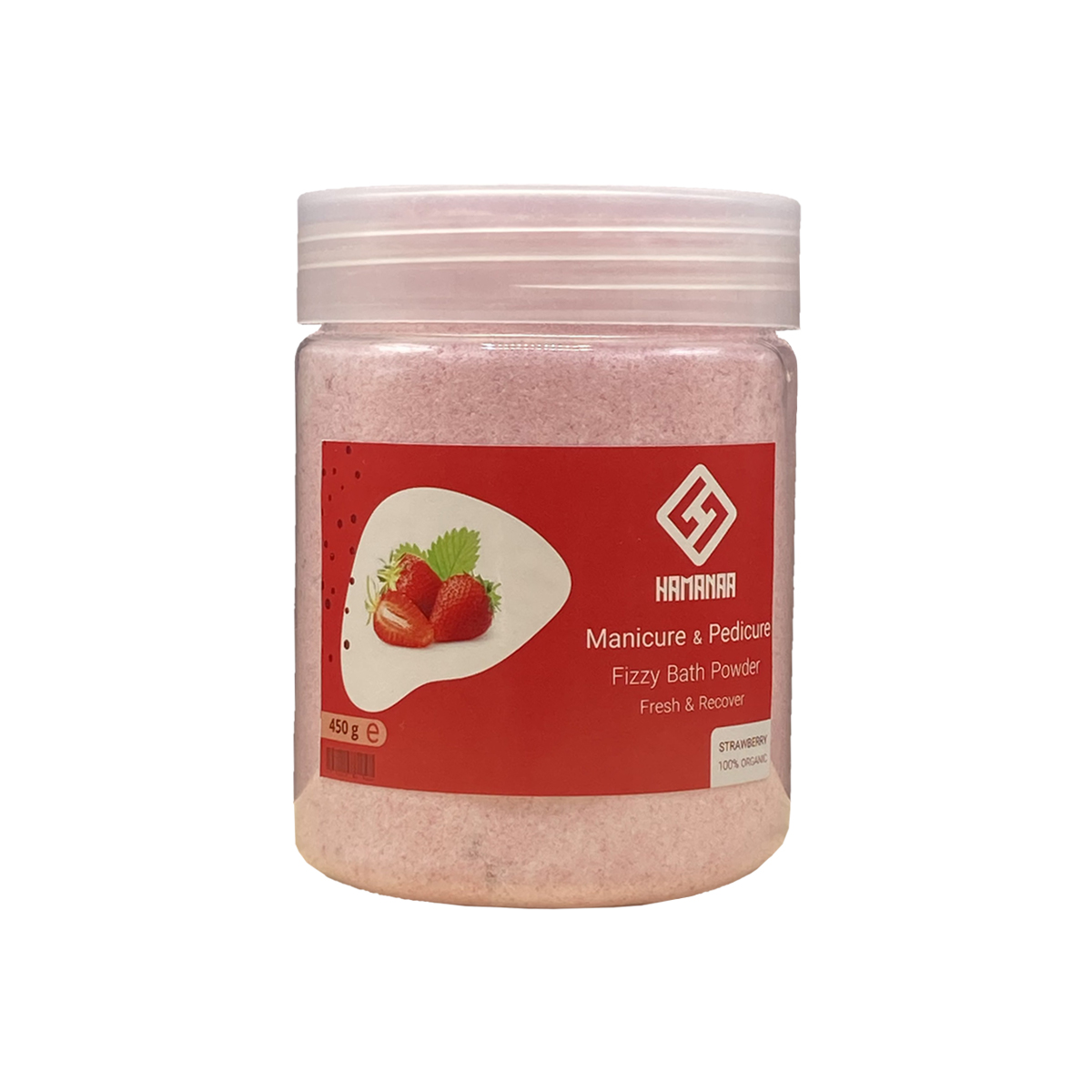 کوکتل پودری هامانا مدل Strawberry وزن 450 گرم نمک حمام طلایی
