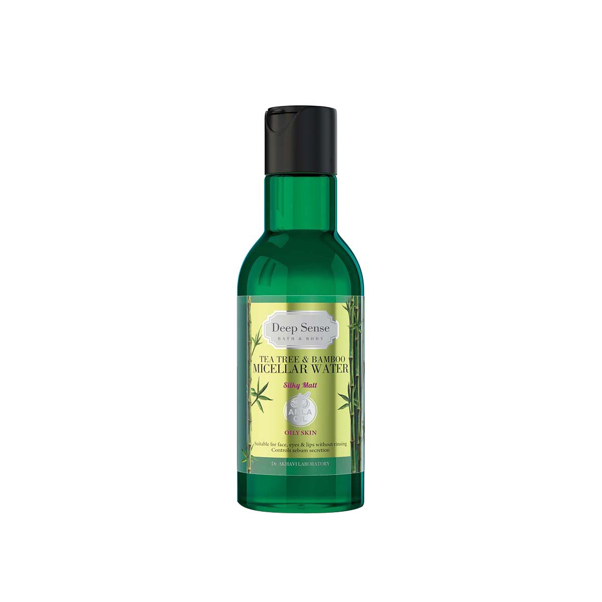 محلول پاک کننده آرایش صورت دیپ سنس مدل tea tree & bamboo حجم 160 میلی لیتر پاک کننده آرایش صورت طلایی