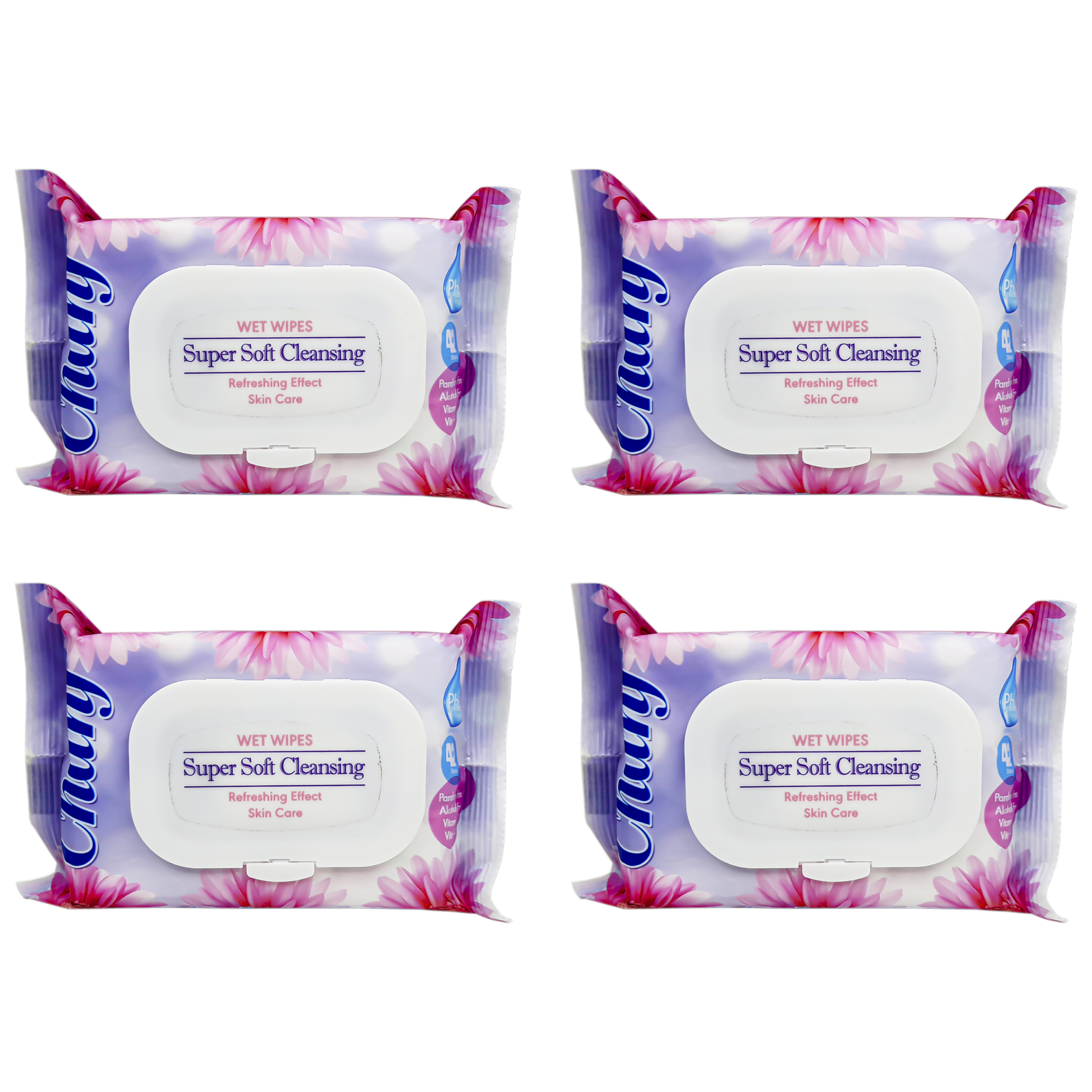 دستمال مرطوب چانف مدل Super Soft-X2 مجموعه 4 عددی دستمال مرطوب طلایی