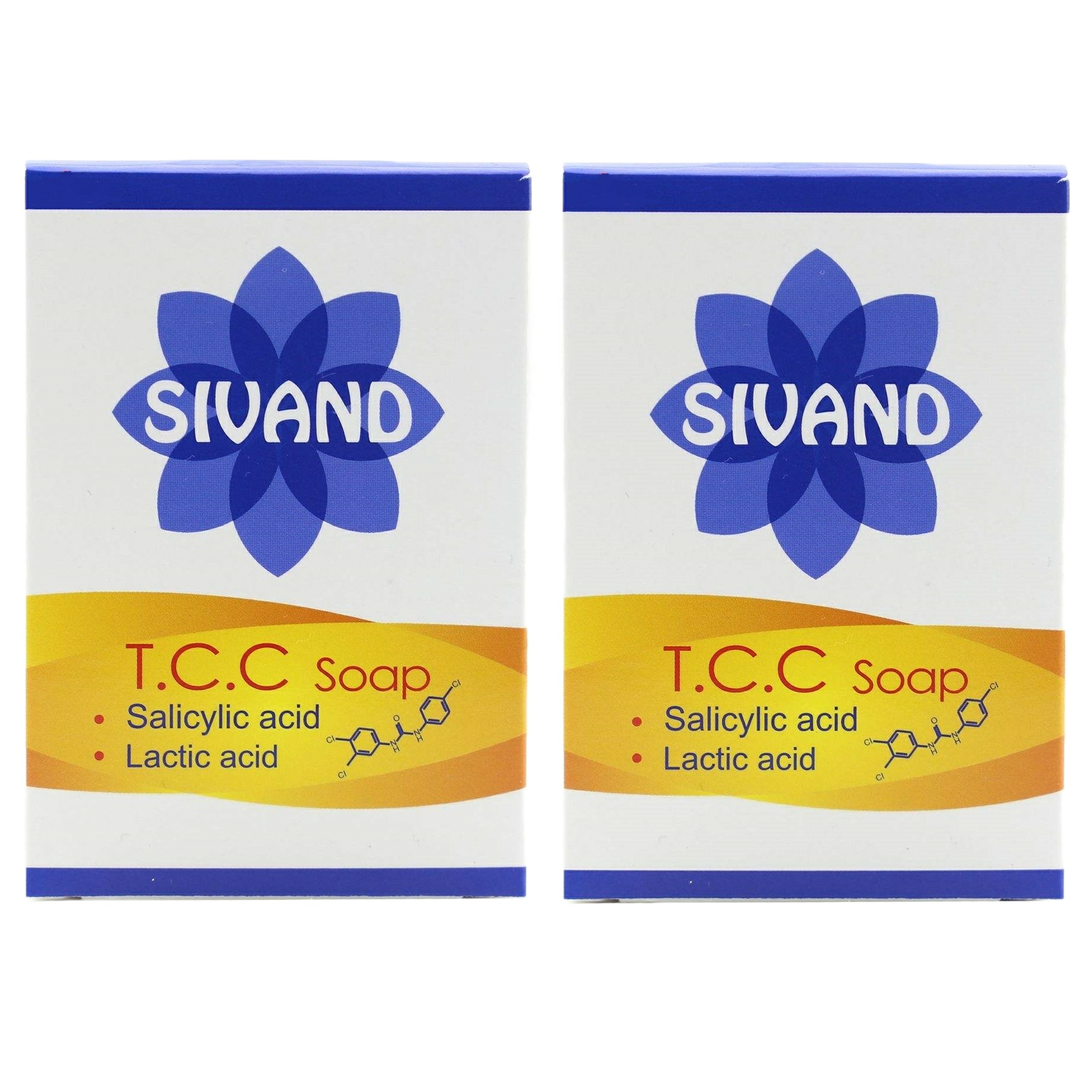 صابون ضد باکتری سیوند مدل TCC 0212 وزن 90 گرم مجموعه 2 عددی صابون ضد باکتری طلایی