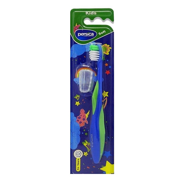 مسواک کودک پرسیکا کد DT-314 با برس نرم مسواک طلایی